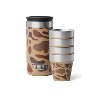 BARWARE SHOT GLASSES & CASE Schnapsbecher-Set WETLANDS CAMO