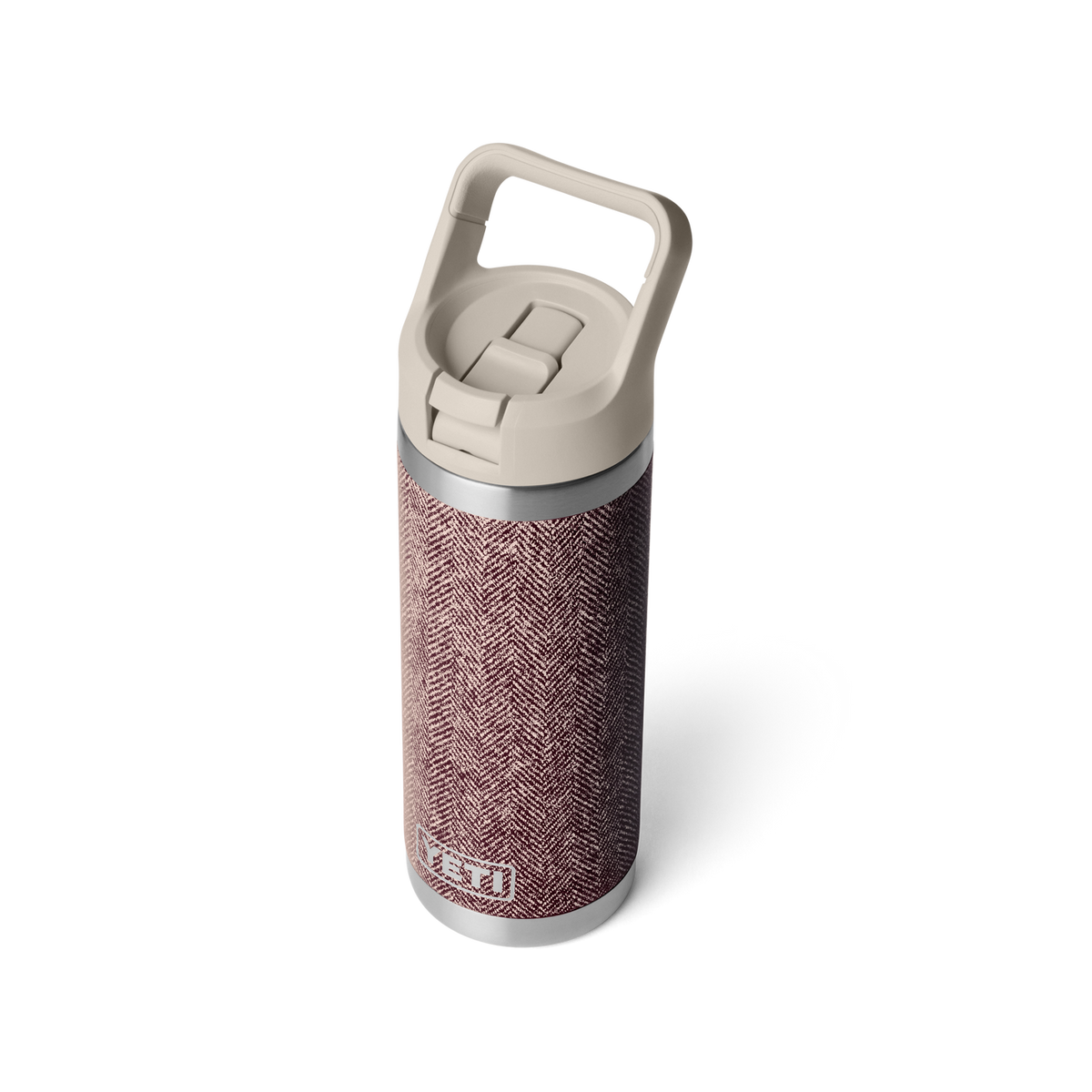YETI Rambler 18 oz Straw Flasche Riverhead Red – Schrägansicht