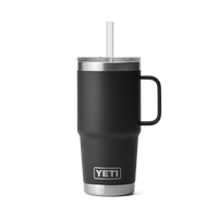 RAMBLER 25 OZ STRAW MUG Trinkbecher BLACK