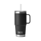 RAMBLER 25 OZ STRAW MUG Trinkbecher BLACK