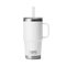 RAMBLER 25 OZ STRAW MUG Trinkbecher WHITE