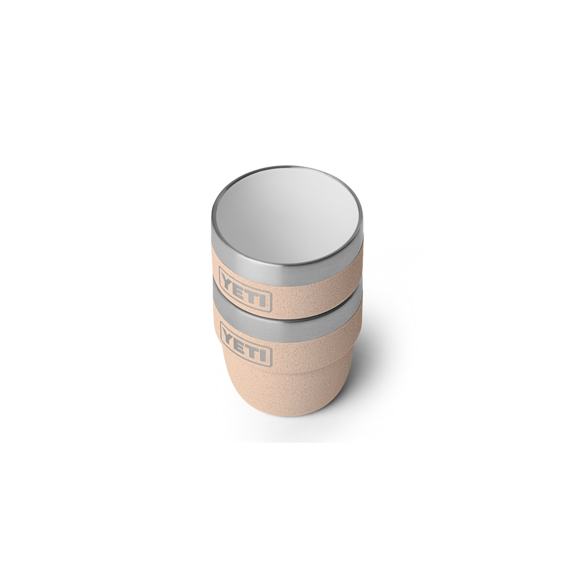 YETI Rambler 4 oz Espresso Cup 2er-Set Espressotassen in Tahini – gestapelt