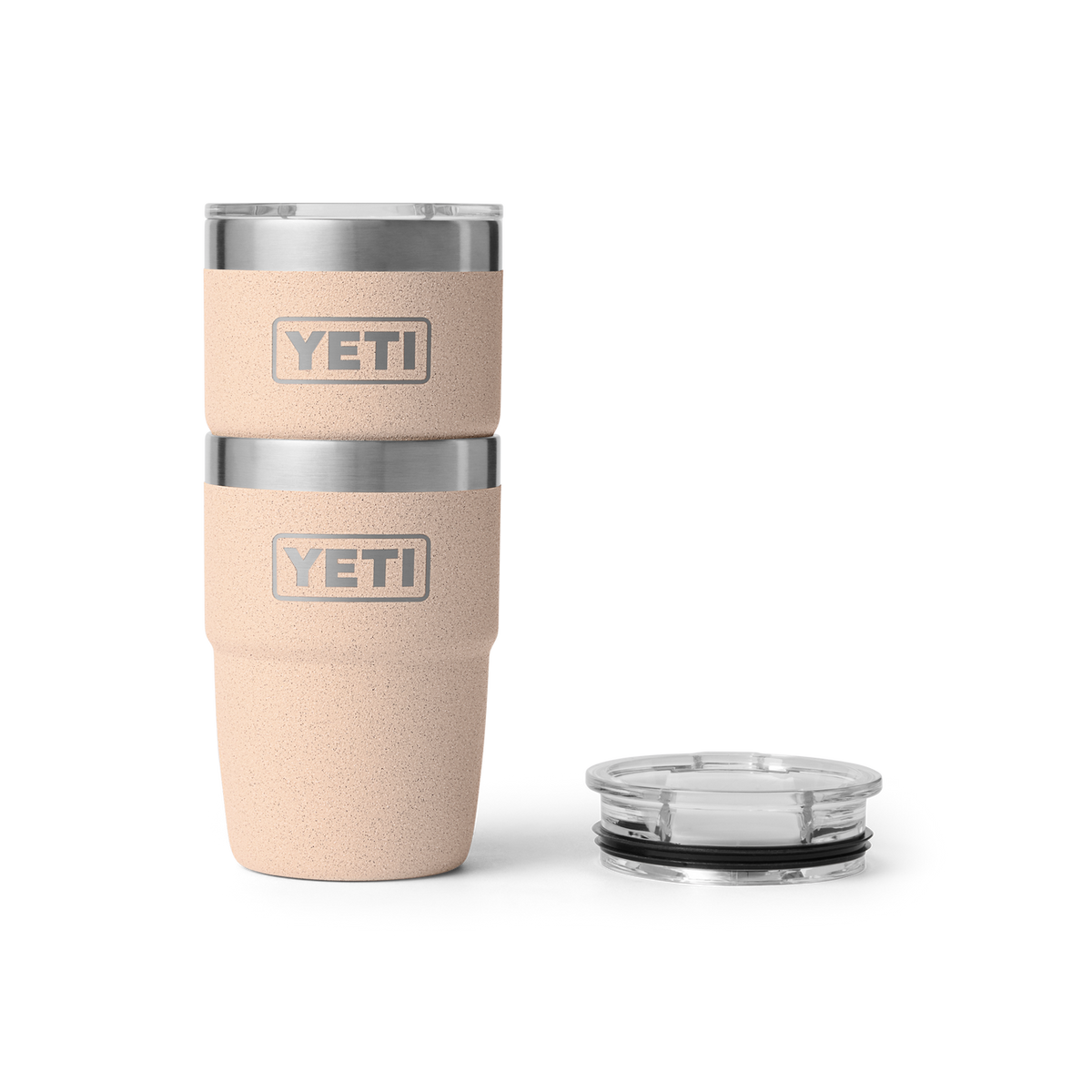 YETI Rambler 8 oz Stackable Cup Keramik-Tasse in Tahini – gestapelt