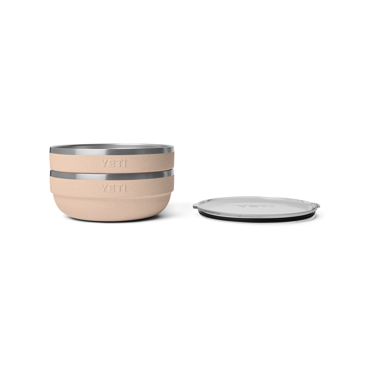 YETI Rambler Low Bowl L Tahini – gestapelt