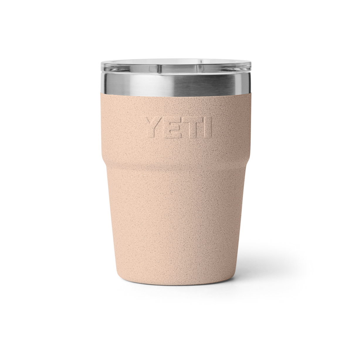 YETI Rambler 16 oz Stackable Cup Isolierbecher in Tahini – Rückansicht