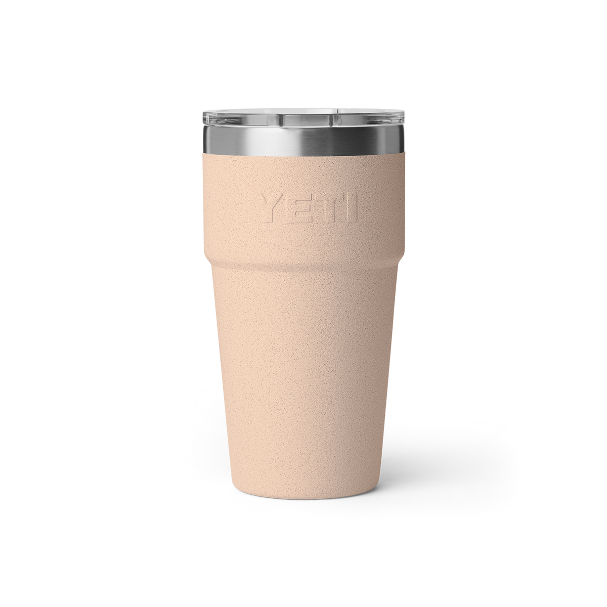 YETI Rambler 20 oz Stackable Cup Isolierbecher in Tahini – Rückansicht