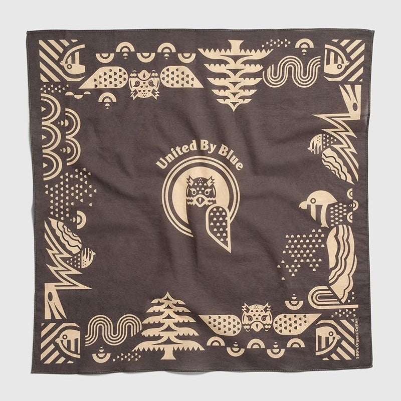 Black - Organic Hoot Bandana - United by Blue - tofino.store