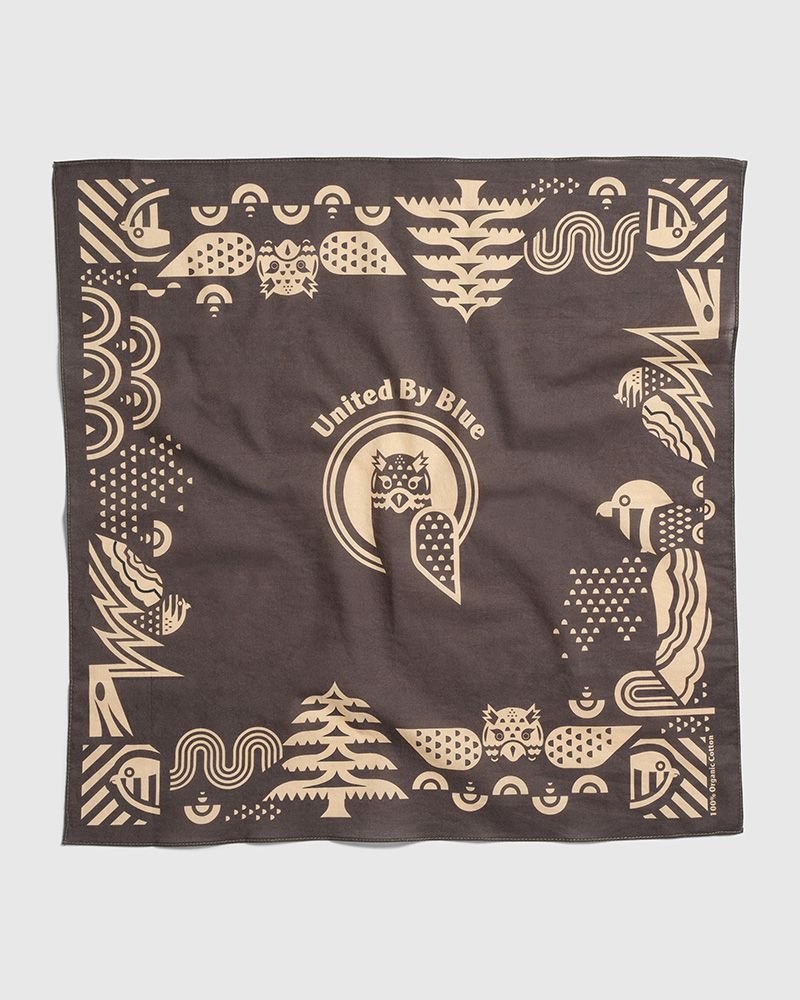 Black - Organic Hoot Bandana - United by Blue - tofino.store