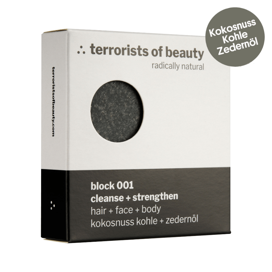 Block 001 hair + face + body - Hartseife - Terrorists of Beauty - tofino.store