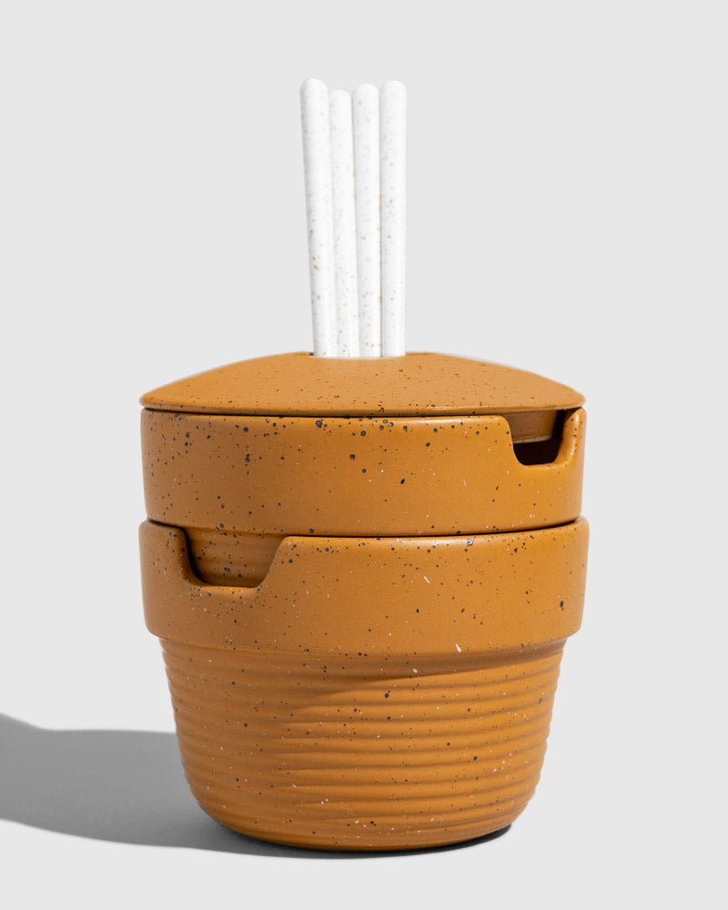 Caramel - Stackable Stoneware Noodle Bowl 2-er Pack - United by Blue - tofino.store