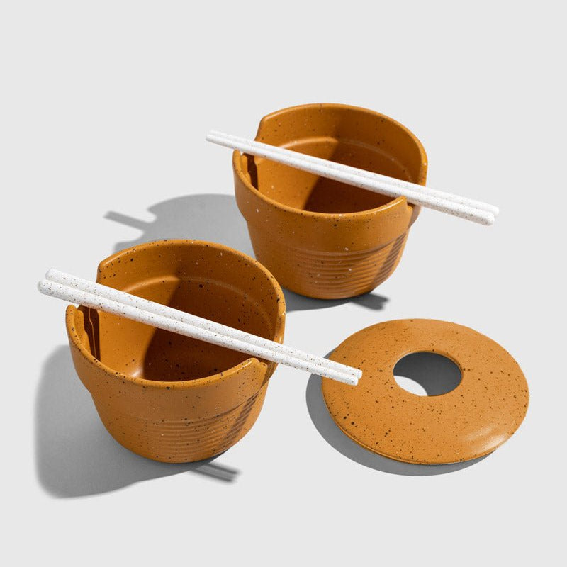 Caramel - Stackable Stoneware Noodle Bowl 2-er Pack - United by Blue - tofino.store