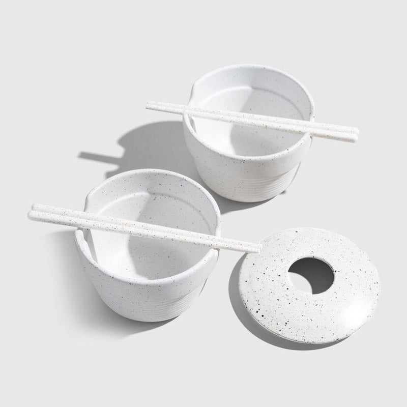 Eggshell - Stackable Stoneware Noodle Bowl 2-er Pack - United by Blue - tofino.store