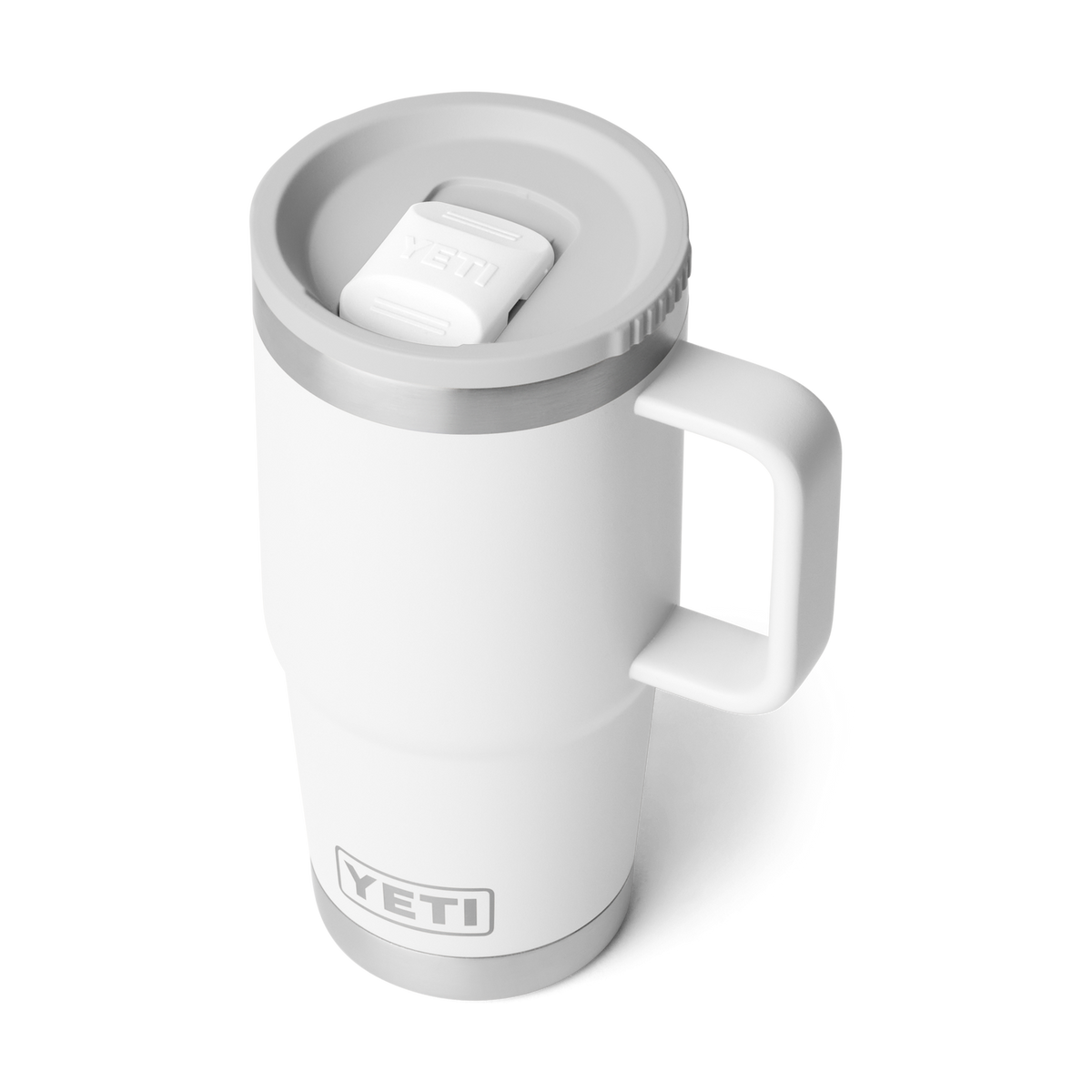 YETI Rambler 20 oz Reisetasse 2.0 White – Schrägansicht