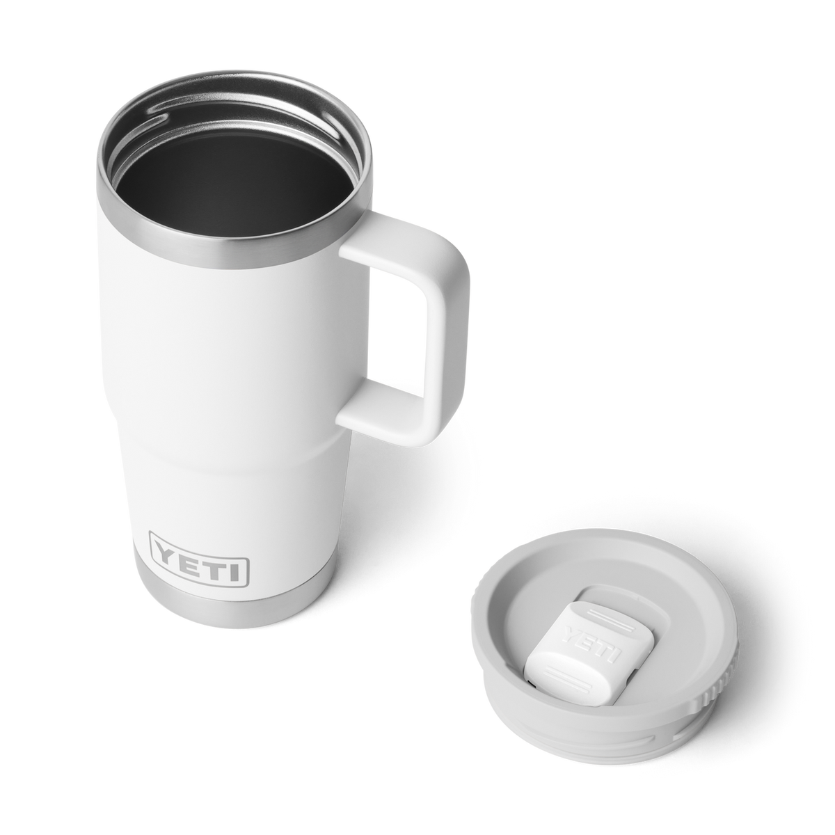 YETI Rambler 20 oz Reisetasse 2.0 White – Stronghold Deckel