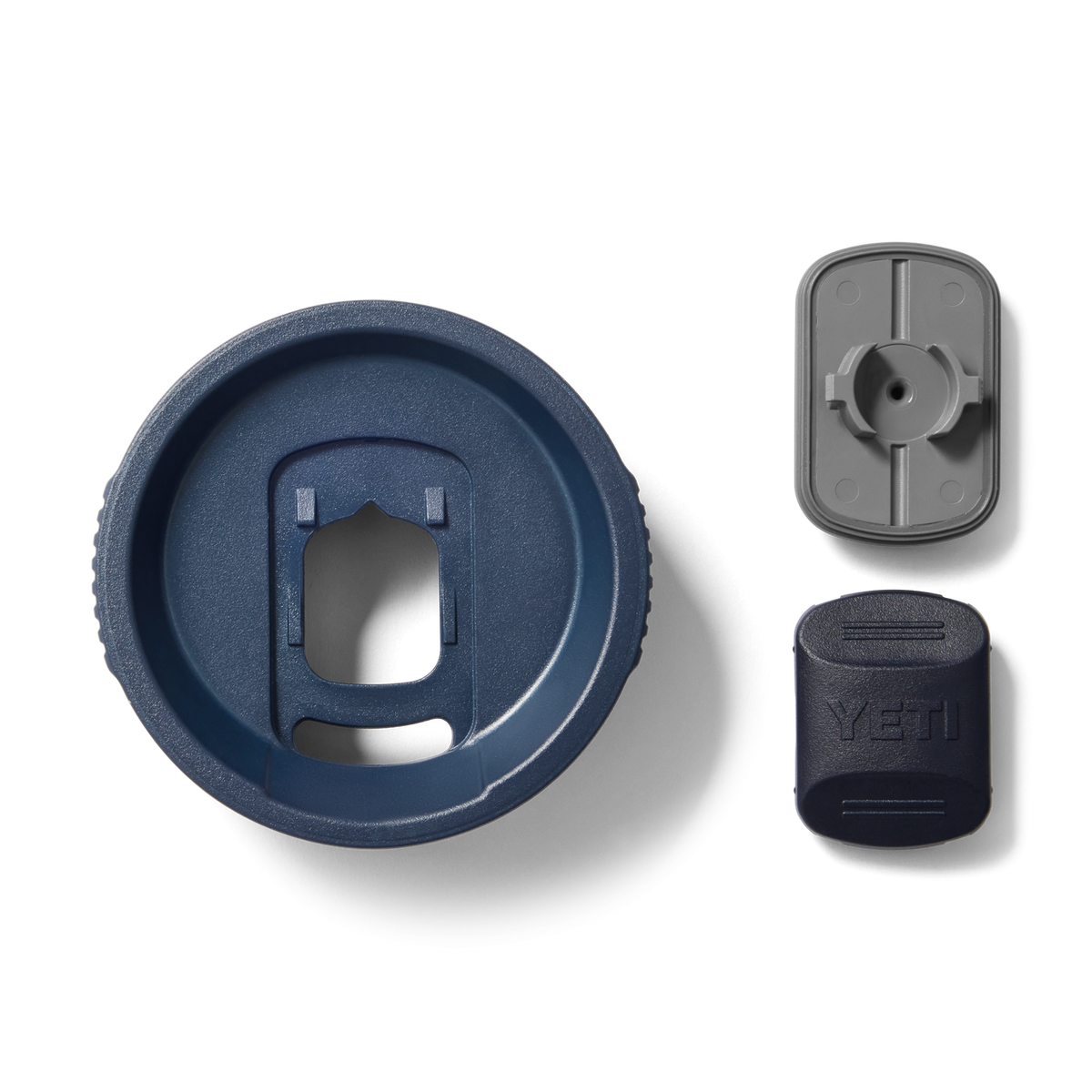 YETI Rambler 20 oz Reisetasse 2.0 Navy – Deckel zerlegt