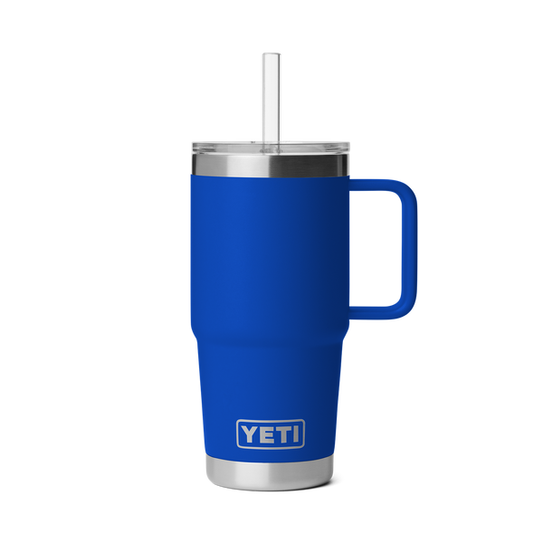 RAMBLER 25 OZ STRAW MUG Trinkbecher ROYAL BLUE