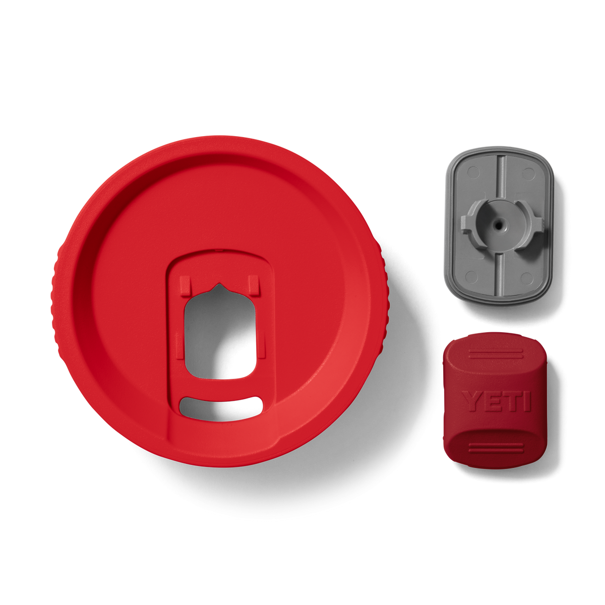 YETI Rambler 30 oz Reisetasse 2.0 Rescue Red – Deckel zerlegt