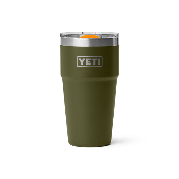RAMBLER 20 OZ STACKABLE CUP Stapelbarer Becher OLIVE/KING CRAB ORANGE