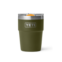 RAMBLER 16 OZ STACKABLE CUP Stapelbarer Becher OLIVE/KING CRAB ORANGE