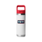RAMBLER 18 OZ C STRAW BOTTLE Flasche mit Trinkhalmdeckel WHITE/RESCUE RED/BADGE