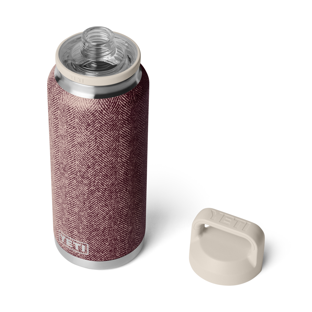YETI Rambler 36 oz Chug Flasche Riverhead Red – Schrägansicht