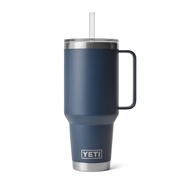 RAMBLER 42 OZ STRAW MUG Trinkbecher NAVY