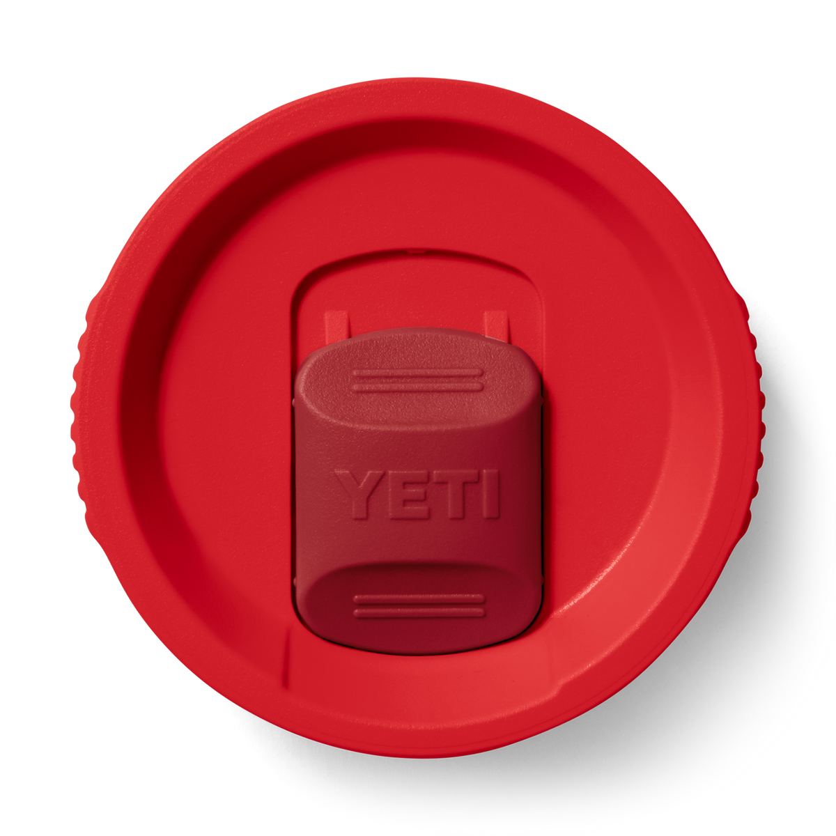 YETI Rambler 20 oz Reisetasse 2.0 Rescue Red – Deckel von oben