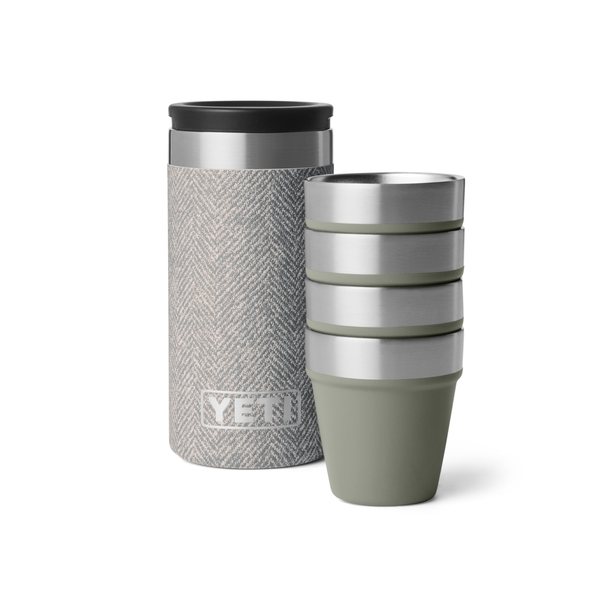 YETI Shot Glasses & Case Riverhead Green – Set mit Case