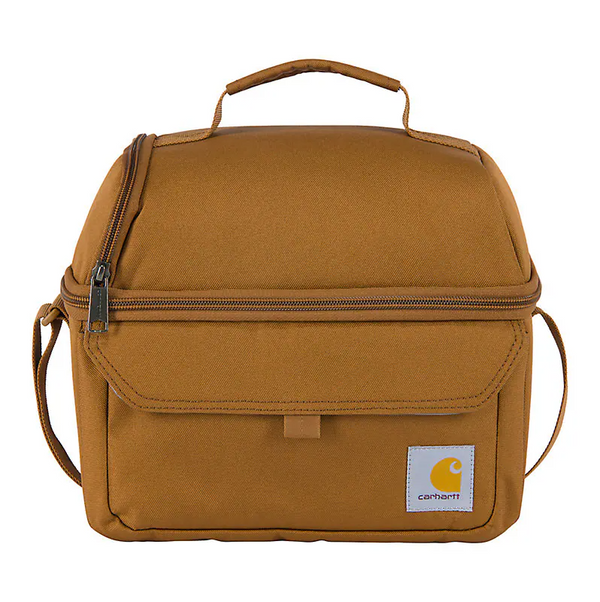 12 Can Two Compartment Lunch Cooler - BROWN