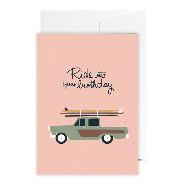 Grußkarte - Ride into your birthday