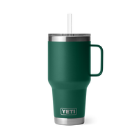 RAMBLER 35 OZ STRAW MUG Trinkbecher BLACK FOREST GREEN