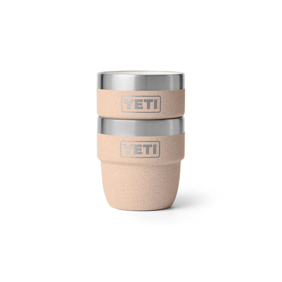 YETI Rambler 4 oz Espresso Cup 2er-Set Espressotassen in Tahini – gestapelt