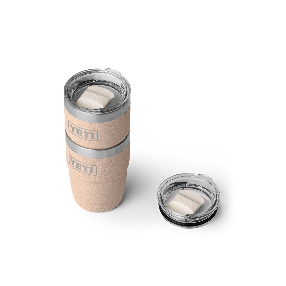 YETI Rambler 8 oz Stackable Cup Keramik-Tasse in Tahini – gestapelt