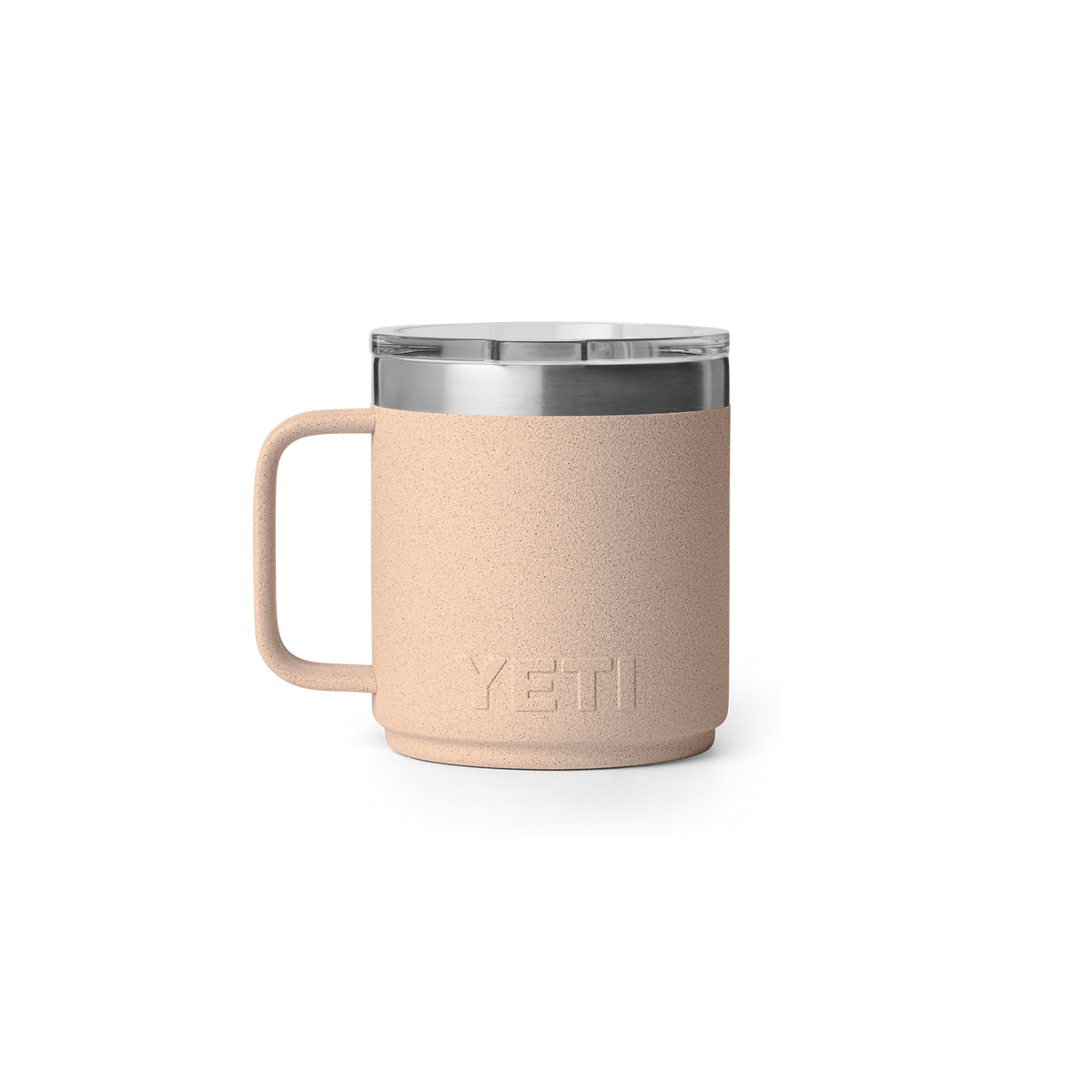 YETI Rambler 10 oz (295 ml) Tasse mit Keramikbeschichtung in Tahini – Rückansicht