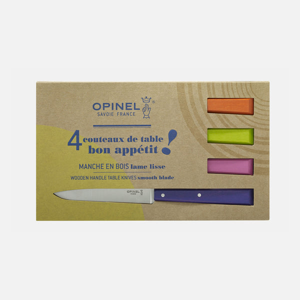 No 125 BON APPETIT POP, Buche, 4-teiliges Tafelmesser Set