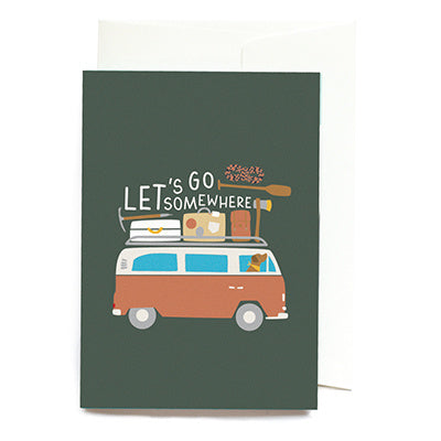Grußkarte - Let's go somewhere