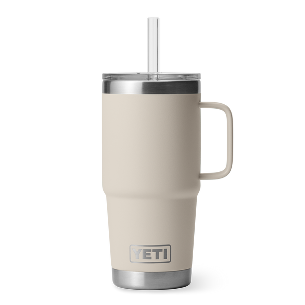 RAMBLER 25 OZ STRAW MUG Trinkbecher CAPE TAUPE