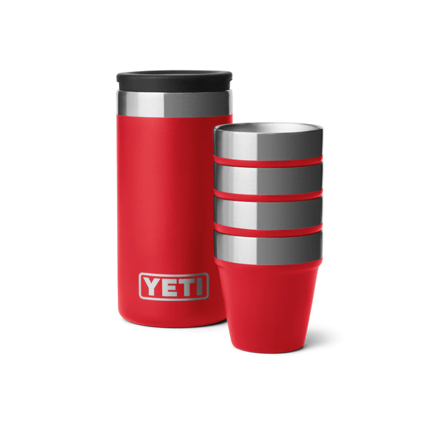 BARWARE SHOT GLASSES & CASE Schnapsbecher-Set RESCUE RED