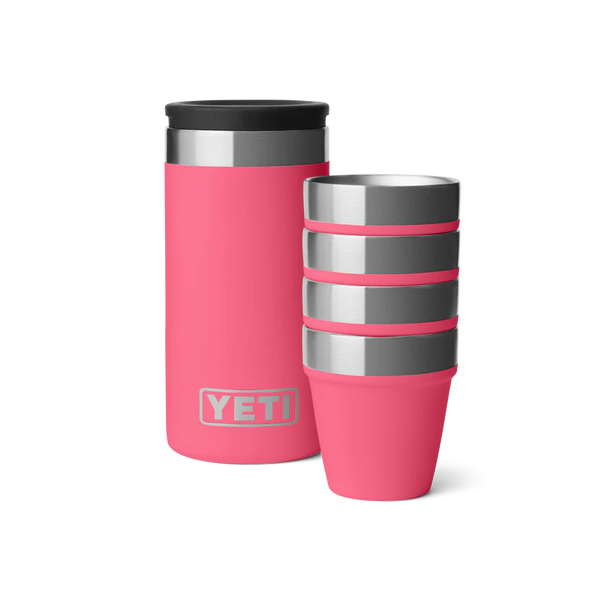 BARWARE SHOT GLASSES & CASE Schnapsbecher-Set TROPICAL PINK