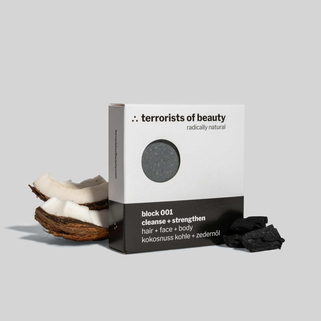 Block 001 hair + face + body - Hartseife - Terrorists of Beauty - tofino.store