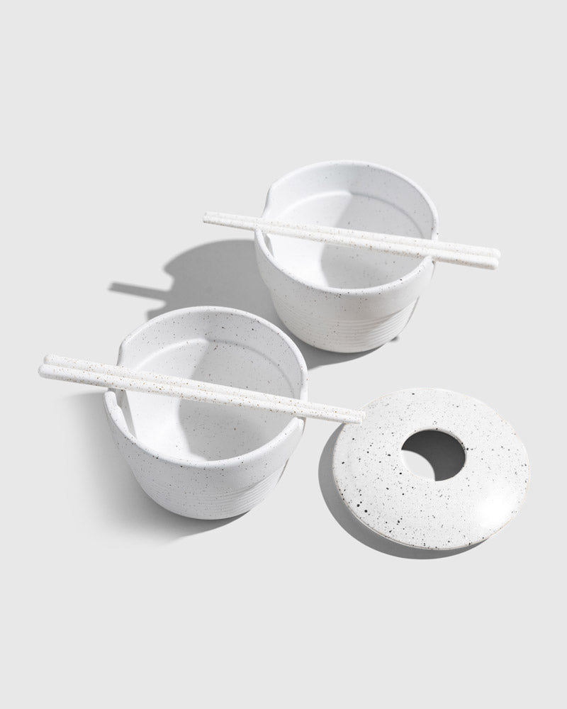 Eggshell - Stackable Stoneware Noodle Bowl 2-er Pack - United by Blue - tofino.store